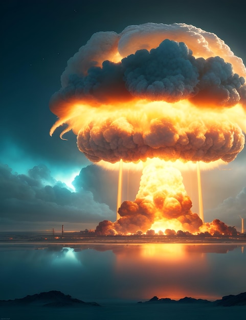 Explosión nuclear Bomba atómica Explosión de bomba nuclear 4k