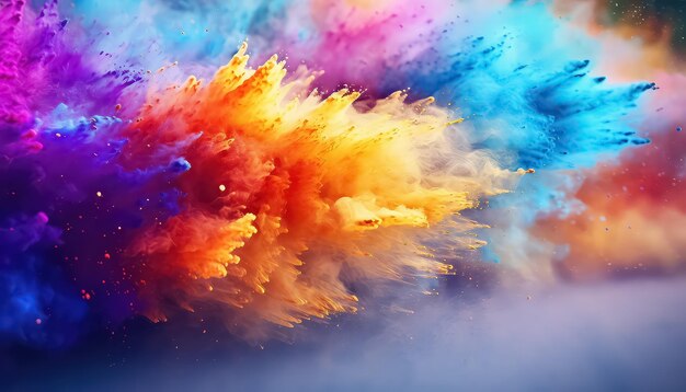 Foto explosion of dust paints ist ein indisches happy holi-konzept.