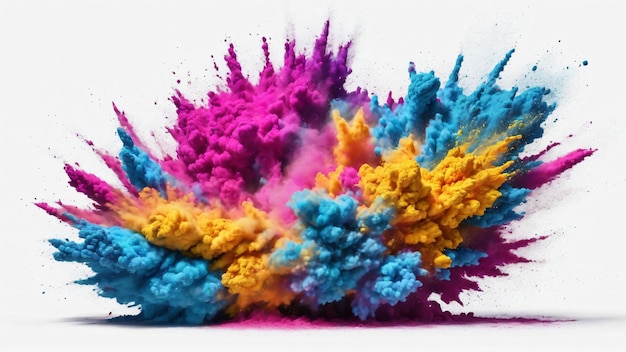 Explosión de polvo de color Polvo de primer plano abstracto sobre fondo