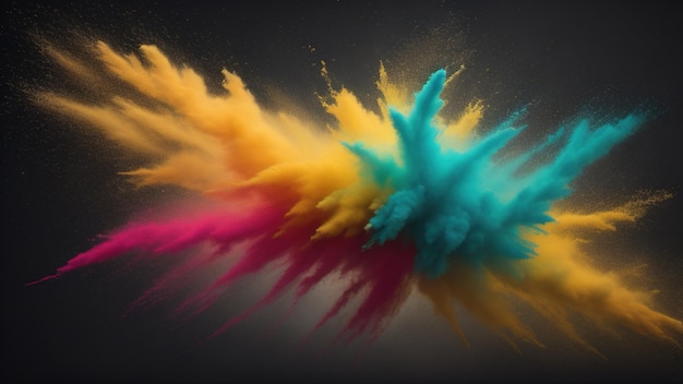 Explosión de polvo colorido