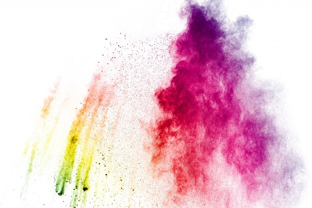 Explosión de polvo colorido