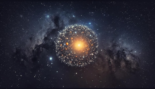 La explosión supernova Estrella brillante Nebulosa Galaxia distante Imagen abstracta IA generativa