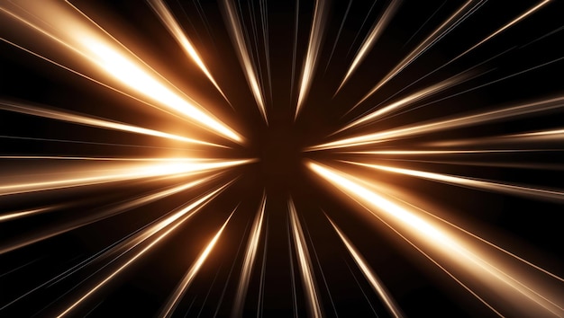 Una explosión vibrante de luz que crea una visual abstracta dinámica