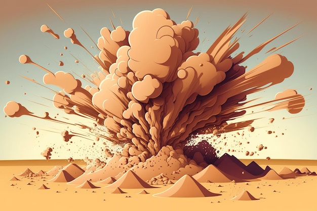 Explosion von Sand