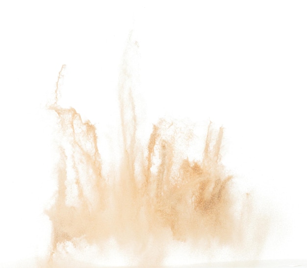 Explosión de vuelo de arena de tamaño pequeño Explosión de ola de grano dorado Explosión de nube abstracta