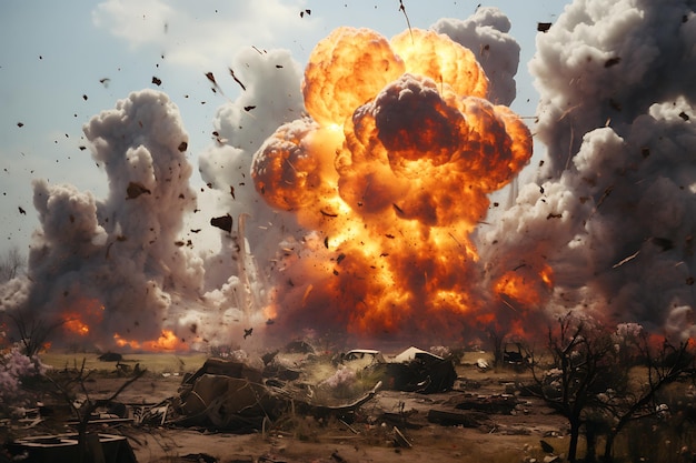 Explosionen im Krieg