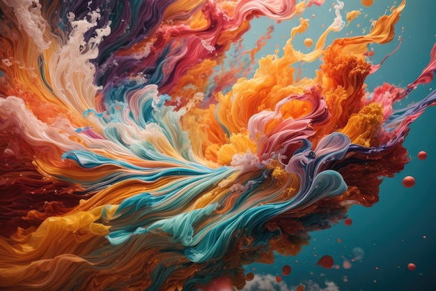 Explosões de cores vibrantes pintam arte por gotejamento com um perfurador fotográfico