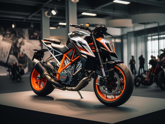 Foto exposición de la ktm 1290 super duke r