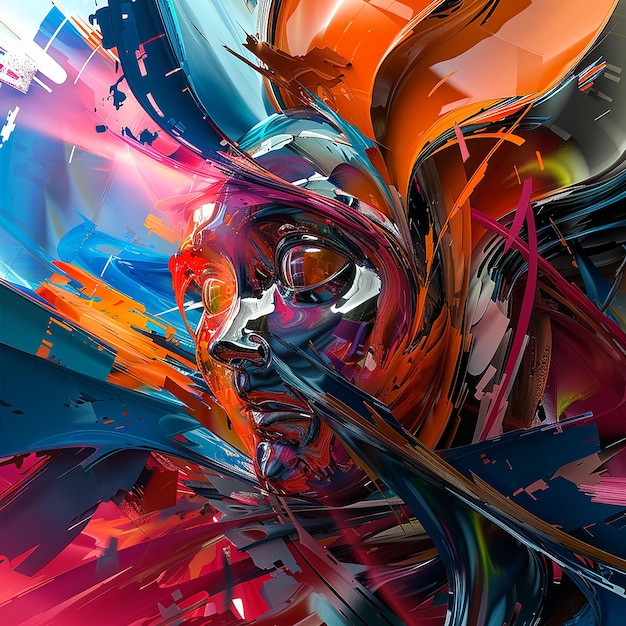 Expresa tu creatividad con arte abstracto audaz y colores vibrantes y expresivos