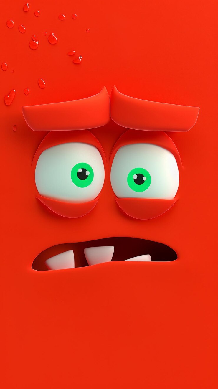 Expresión facial de dibujos animados en 3D