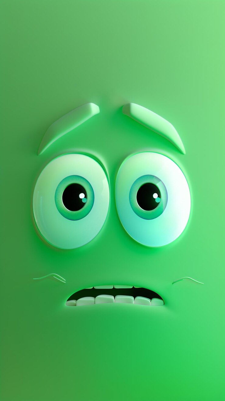 Expresión facial de dibujos animados en 3D