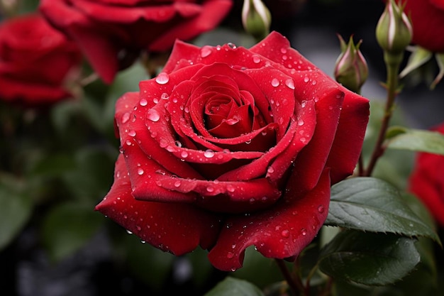 Expresión en negrita Rosas rojas de sangre en plena floración Fotografía de imágenes de rosas rojas