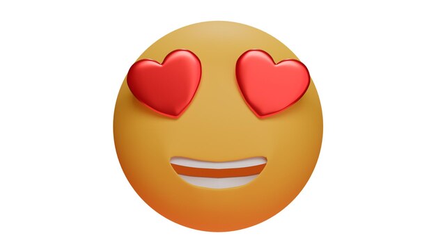 Foto expressão de emoji 3d se apaixonar primeiro amor