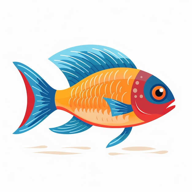 Exquisita ilustración de peces para un cartel educativo