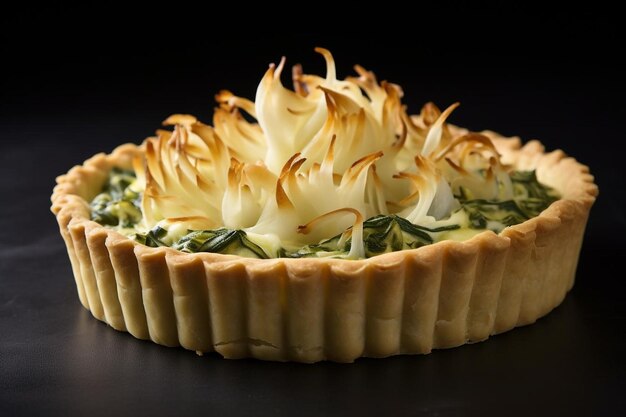 Foto exquisitas criações de quiche arte culinária fotografia tradicional de alimentos