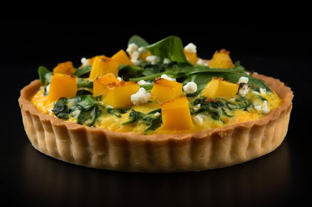 Foto exquisitas criações de quiche arte culinária fotografia tradicional de alimentos