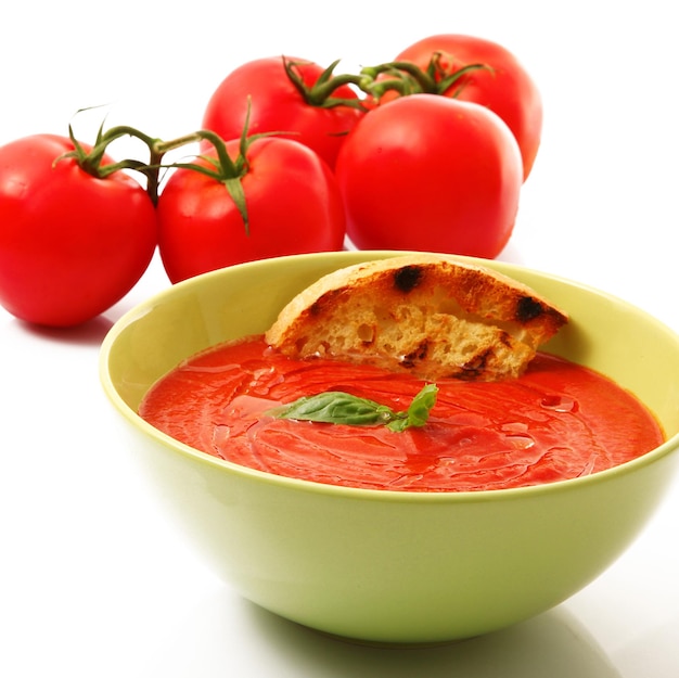 Exquisite traditionelle Tomatensuppe mit Bio-Zutaten