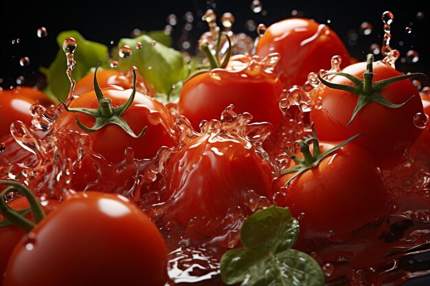 El exquisito elixir de tomate Joy en fondo blanco Fotografía de imágenes de jugo de tomate