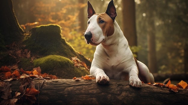 Exquisito retrato de Bull Terrier con claridad de alta definición