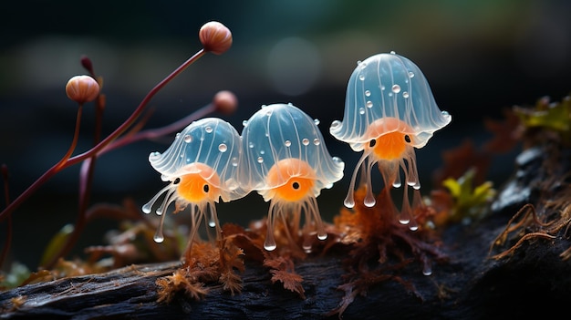 Exquisitos Nudibranchs bajo el agua.