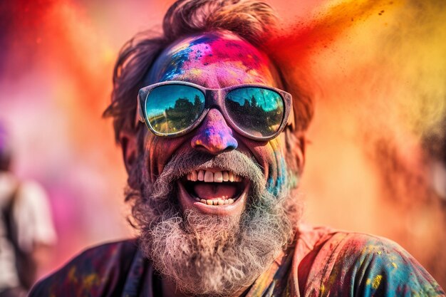 El éxtasis de Hues foto del día de Holi