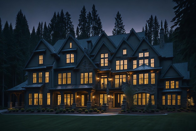 Exterior de una casa de lujo en Twilight