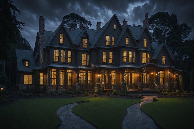 Exterior de una casa de lujo en Twilight