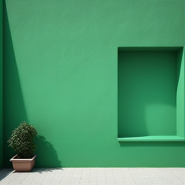 exterior colorido con una puerta o ventana verde amarillo o rojo