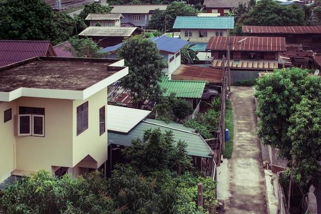 Foto exterior de casas na cidade