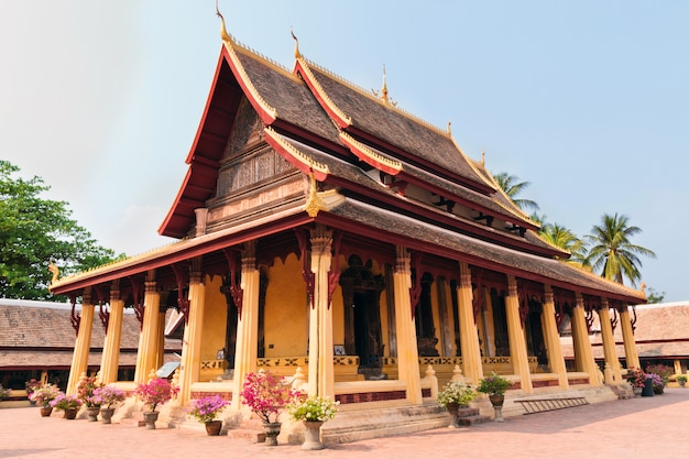 Exterior de Wat Si Saket em Vientiane no Laos