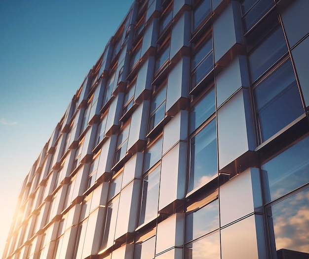 Exterior de un edificio de vidrio brillante