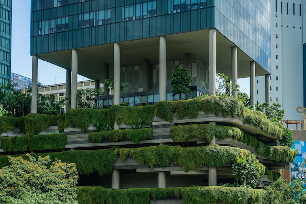 exterior del hotel Park Royal en Singapur hotel en un jardín