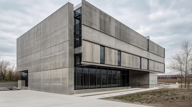 El exterior minimalista de este edificio desmiente los detalles intrincados y la tecnología sofisticada generada por la IA en el interior