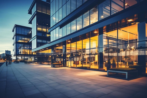 Foto exterior de un moderno edificio de oficinas