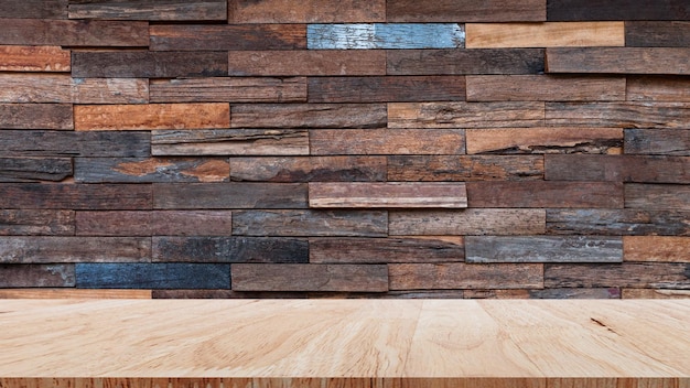 Foto exterior de pared de madera expuesta mosaico de madera sin tratar que forma un hermoso patrón de madera de parquet piso de madera sin costuras piso de madera dura