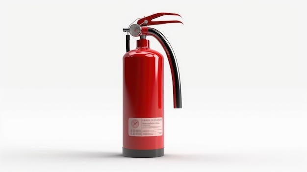 Extintor de incêndio vermelho isolado em fundo branco _14xjpg