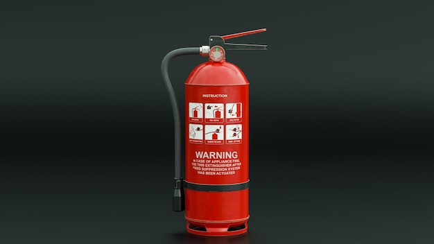 Extintor portátil de mano premium photo 3d render