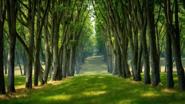 Extra long shot paisagem pacífica com árvores