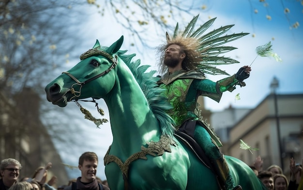 Extravagância da Ilha de Esmeralda Dia de São Patrício IA Gerativa