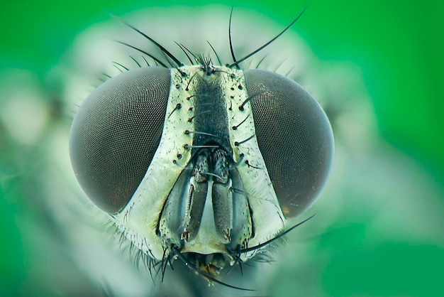 extrema macro cara mosca doméstica