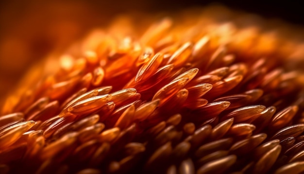 Extreme Nahaufnahme eines lebendigen Gerbera-Gänseblümchens, einer Schönheit in der Natur, die von KI erzeugt wurde