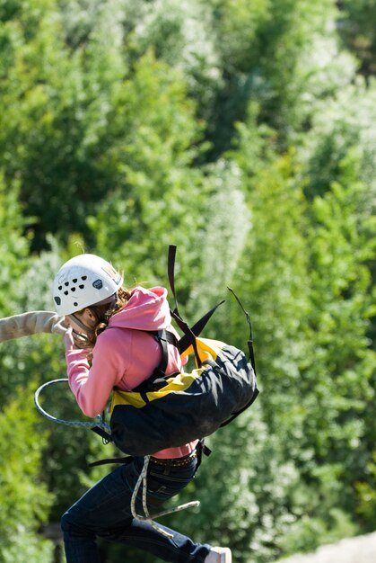 Extreme sports ropejumping