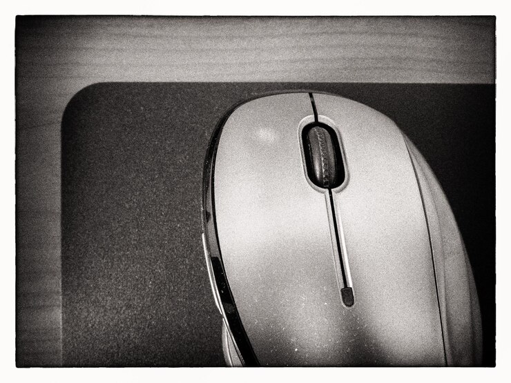 Foto extremo close de um rato de computador