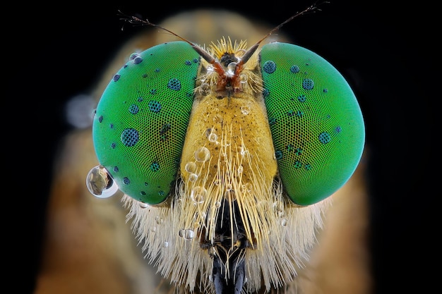 Extremo close-up de mosca