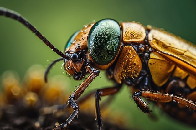 Extremo macro primer plano de arte de fantasía de insectos