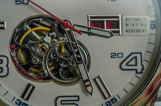 Extremo primer plano del reloj