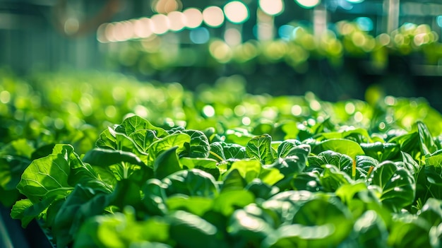 Foto un exuberante invernadero lleno de muchas plantas