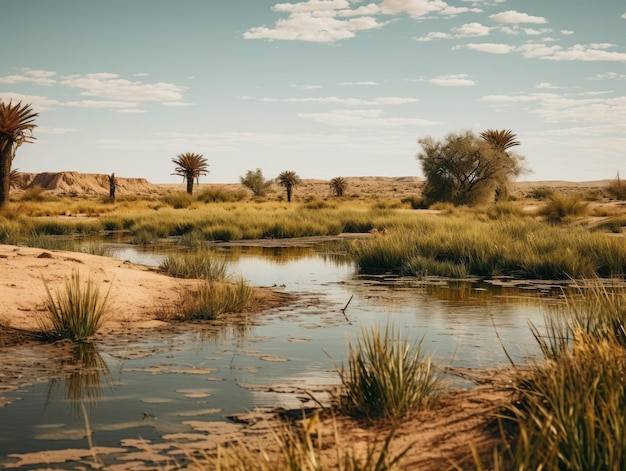 Un exuberante oasis en medio de las arenas del desierto