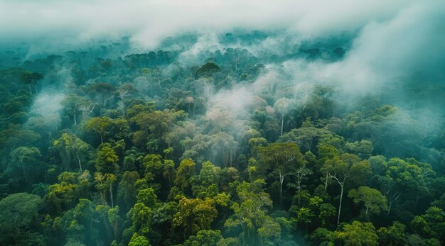 La exuberante selva tropical amazónica El concepto de salvar el planeta