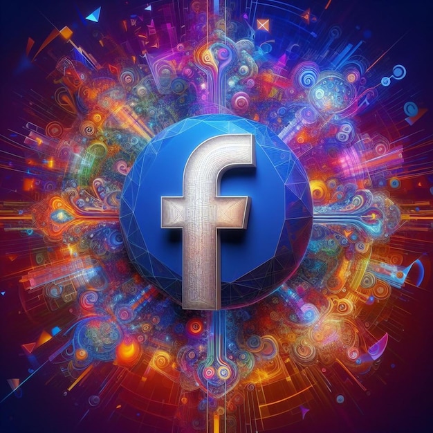 Foto f es para facebook explorando la simplicidad e impacto del icónico logotipo de las redes sociales